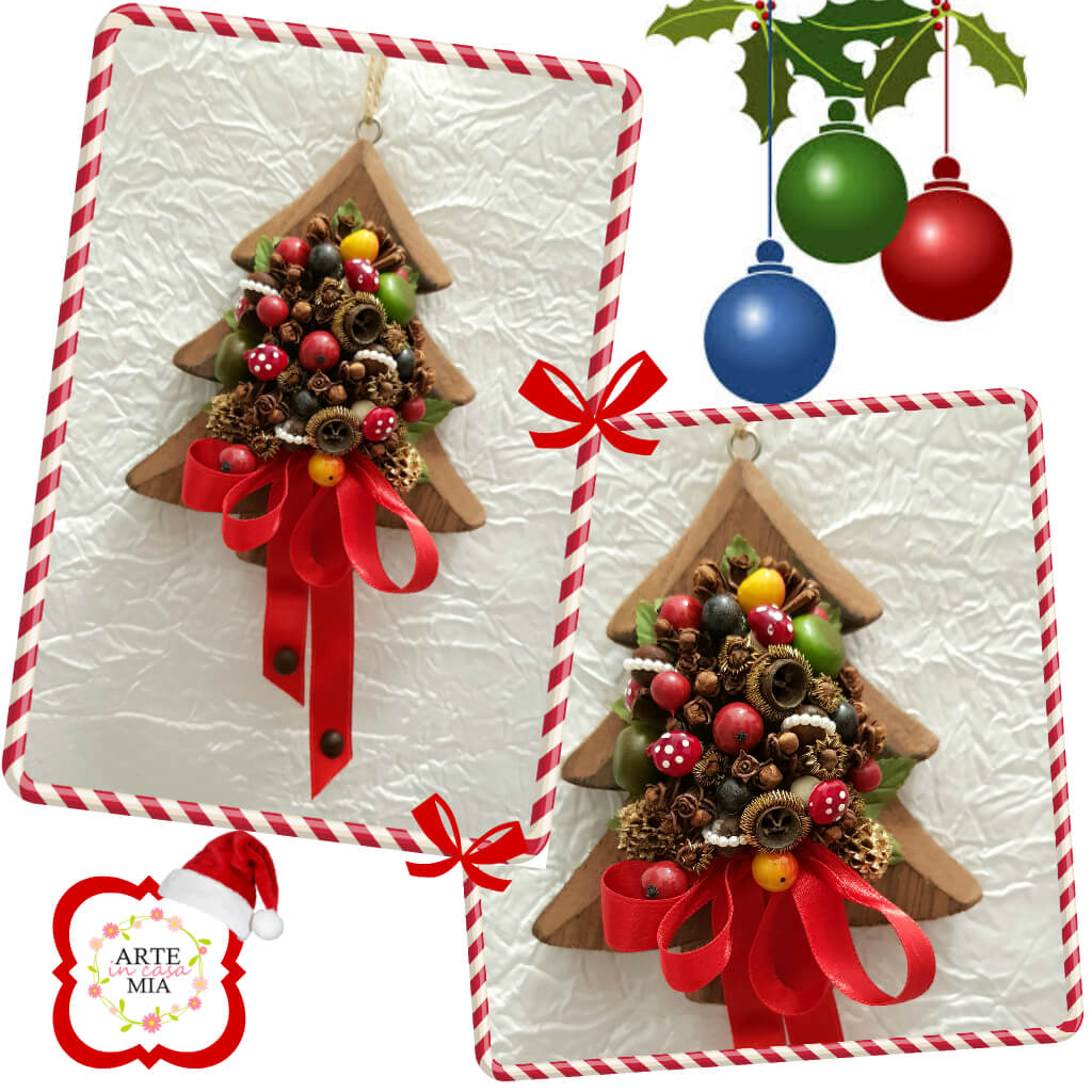 Albero Di Natale Kanzashi.Albero Frutti Linea Oggetti Decorativi Natale Arteincasamia