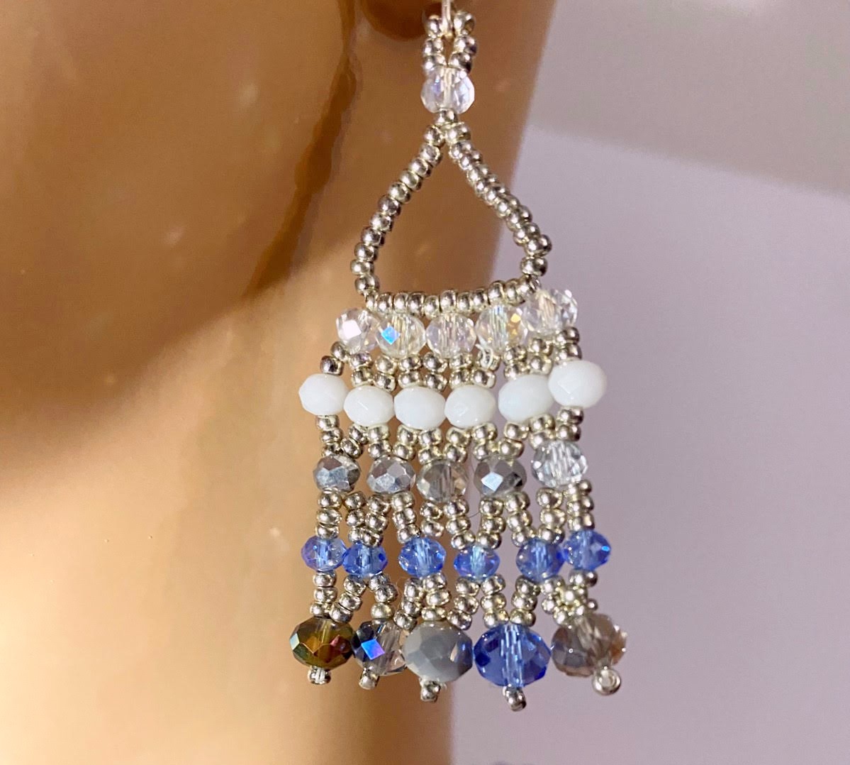 Mut - earrings with crystal washers Nefertari