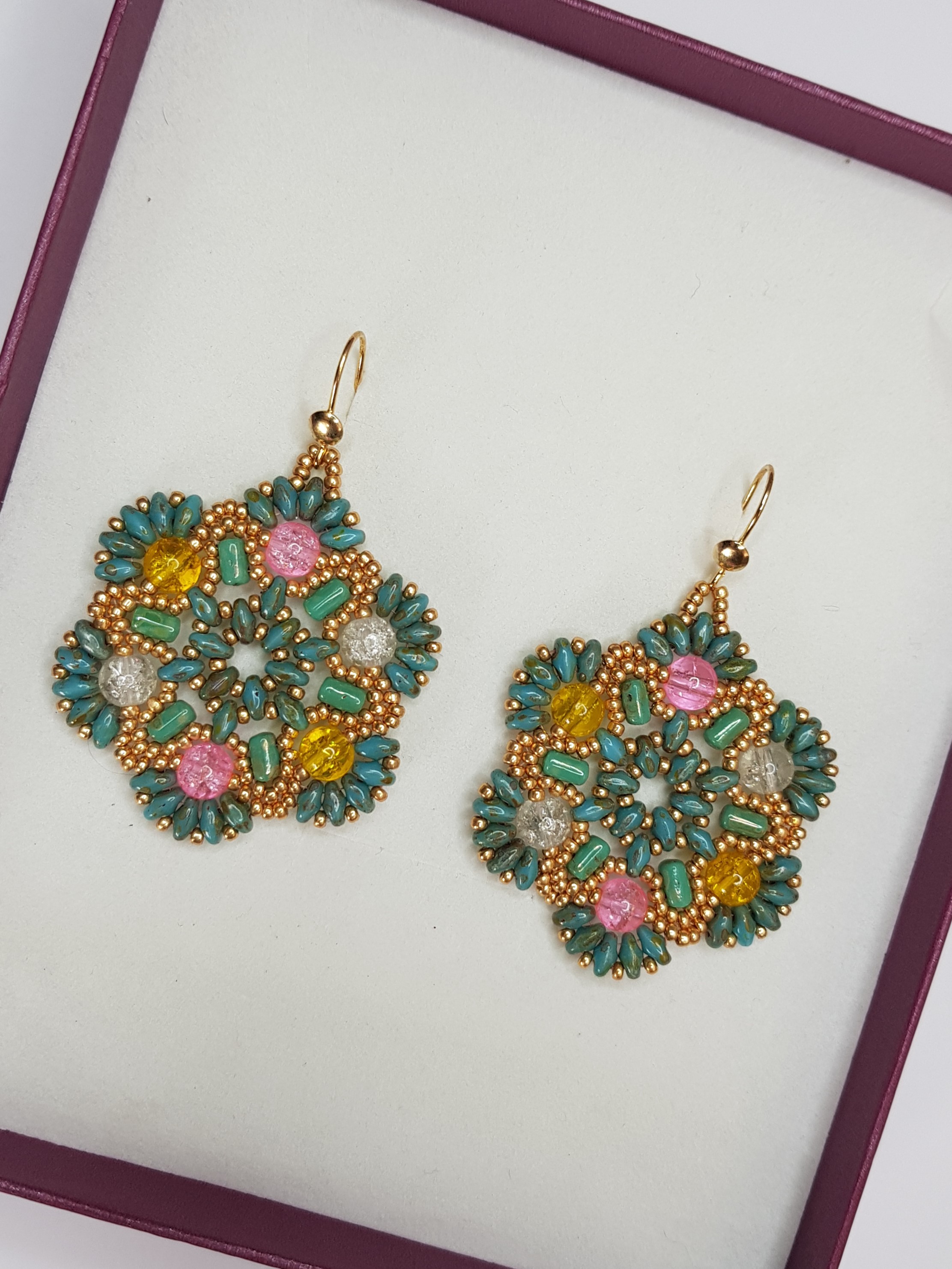 Picasso - Turquoise pendant earrings