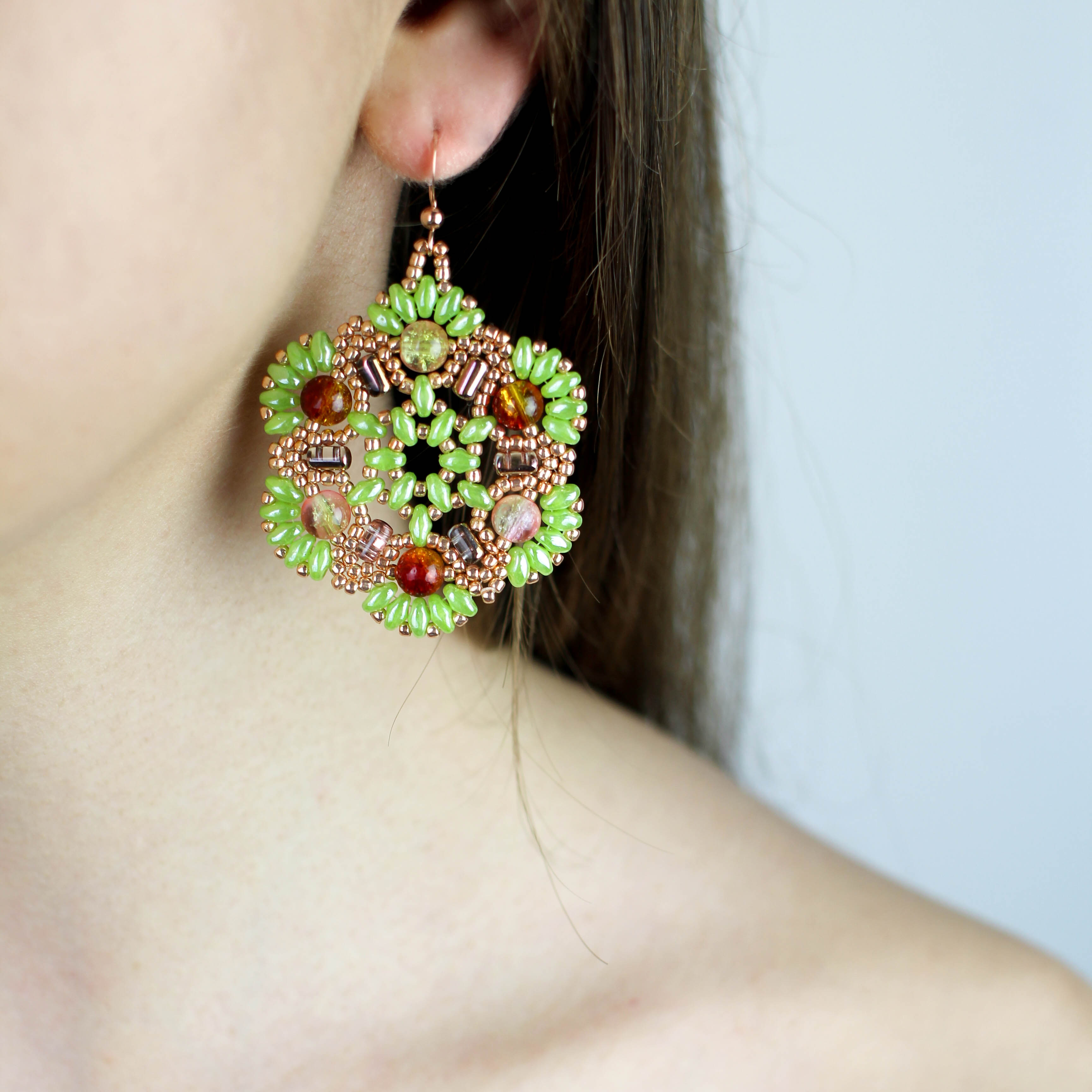 Monet - Handcrafted pendant earrings