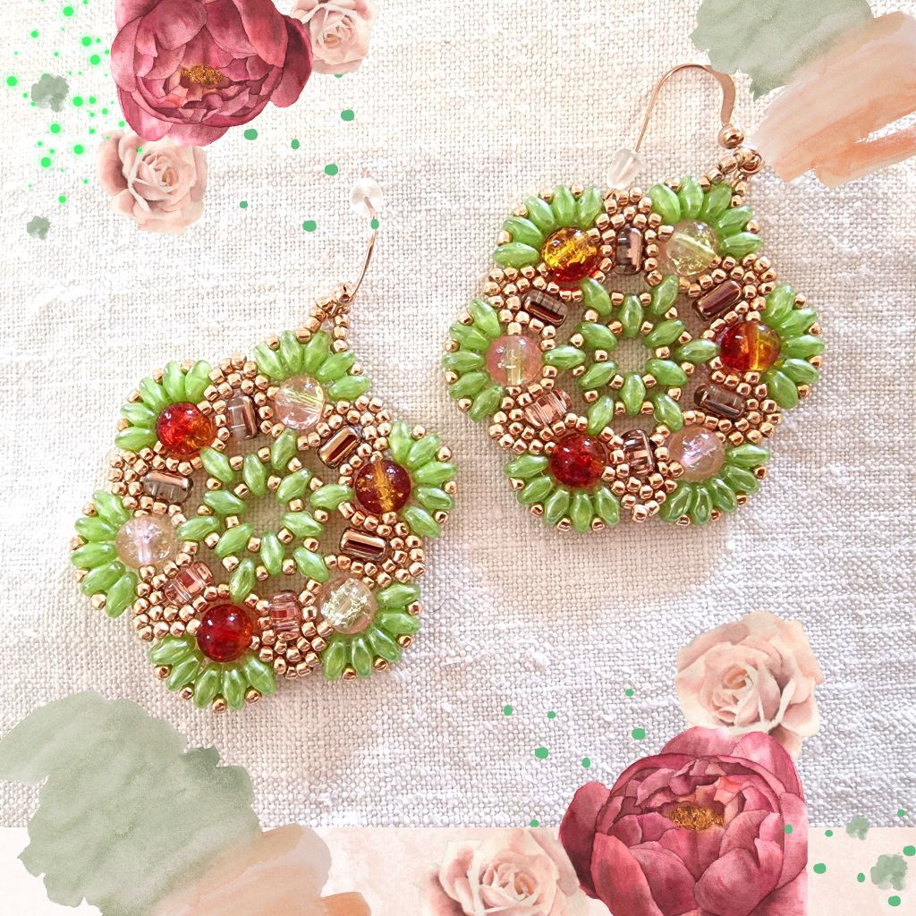 Monet - Handcrafted pendant earrings